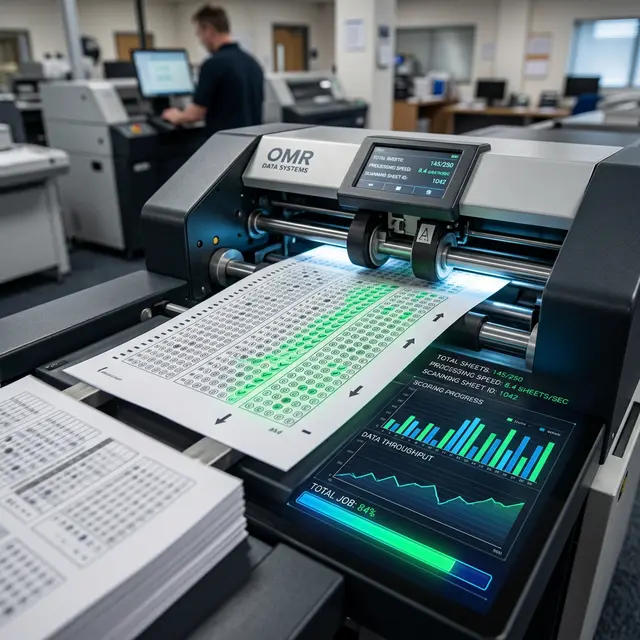 OMR examination processing workflow